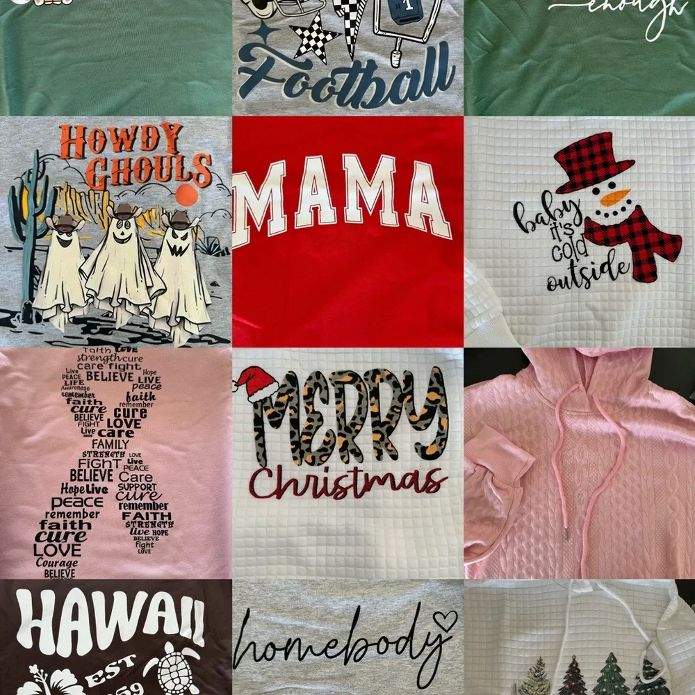 Bulk Clothing Lot Warehouse sale Holiday T-shirt /long sleeves/Sweatshirt - Picture 3 of 13